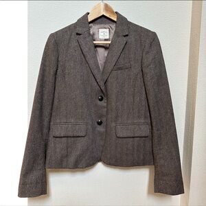 Gap The Academy Blazer Herringbone Sz 4